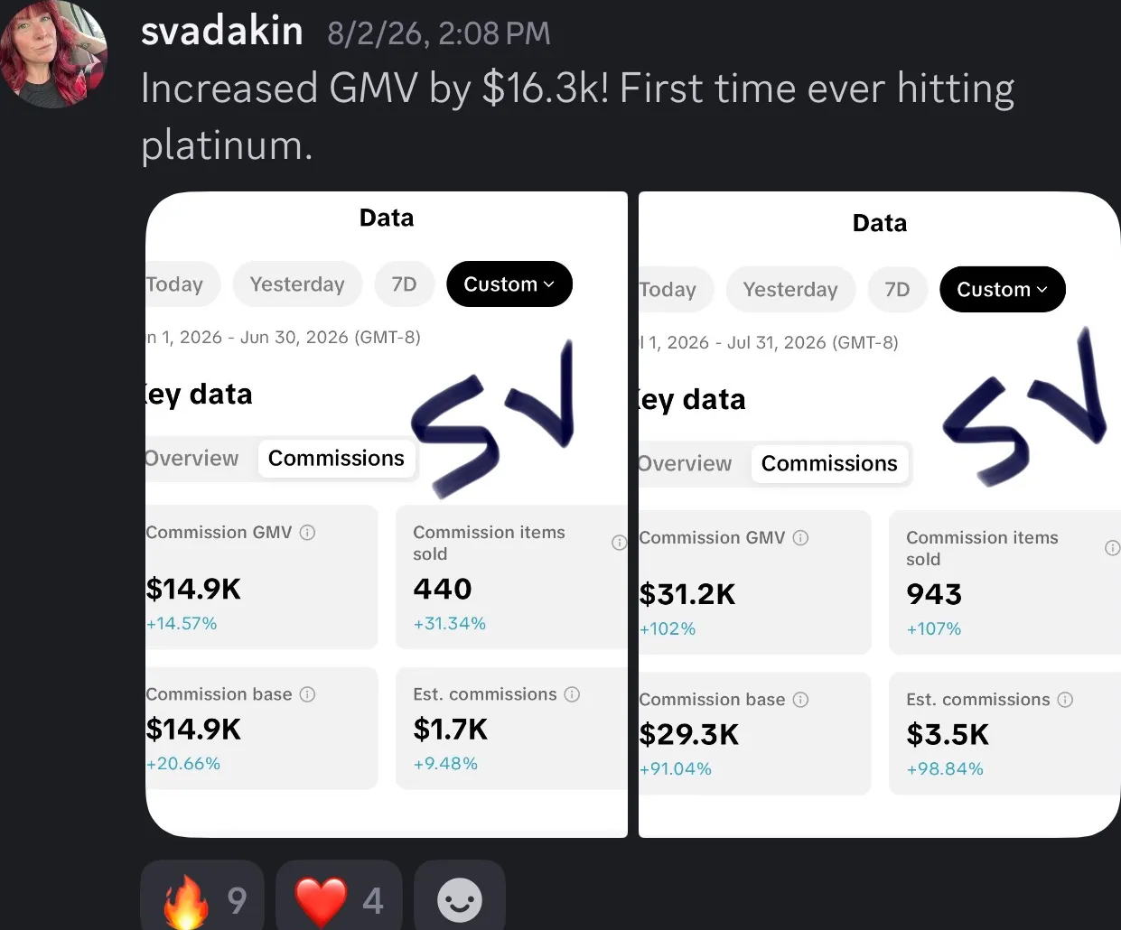 Client review screenshot