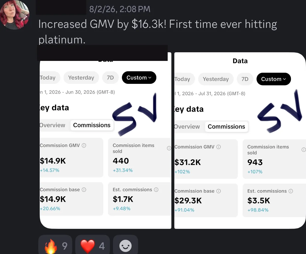 Client review screenshot