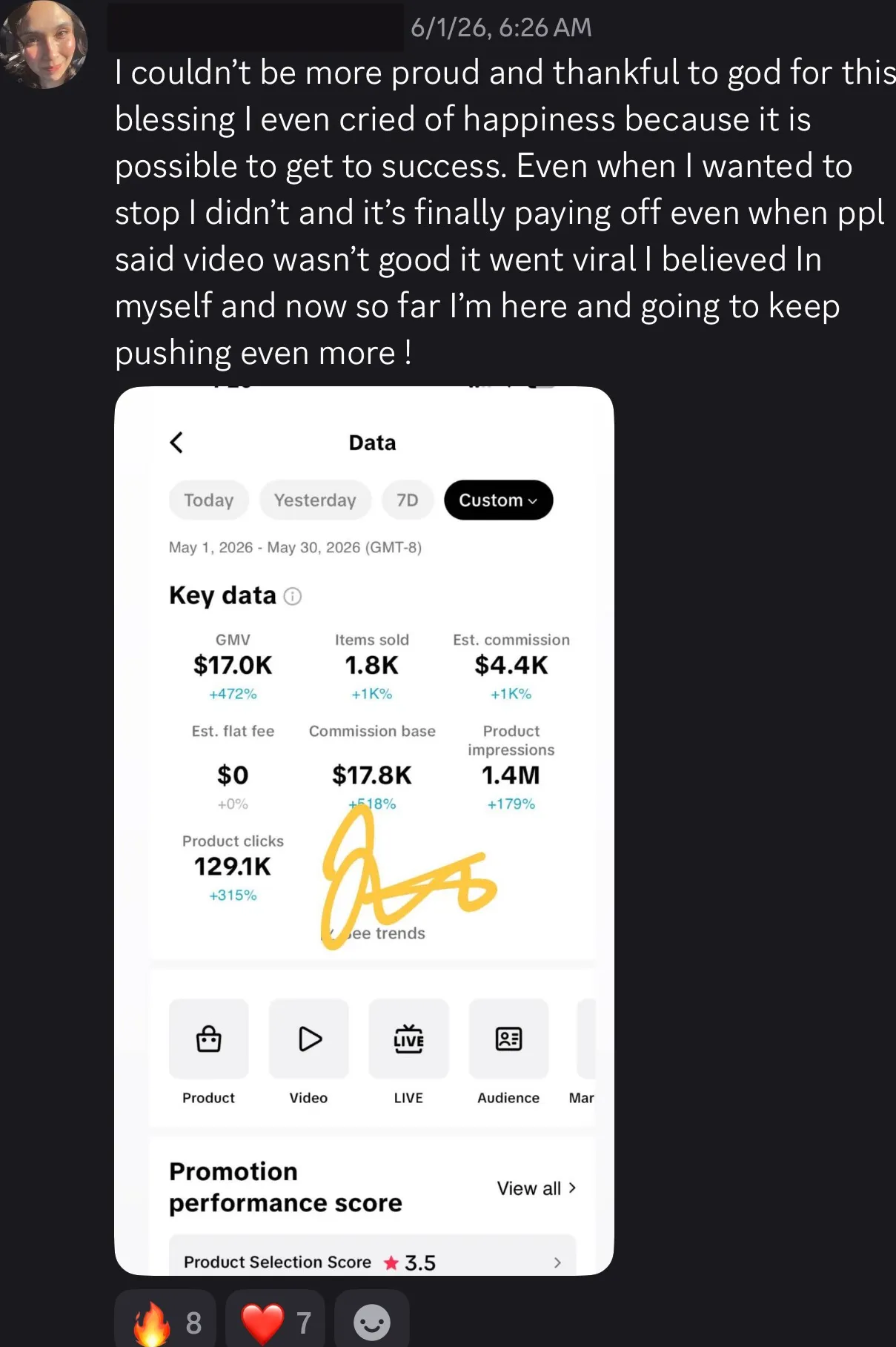 Client review screenshot
