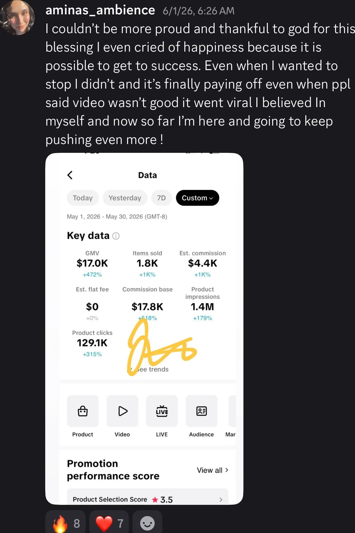 Client review screenshot