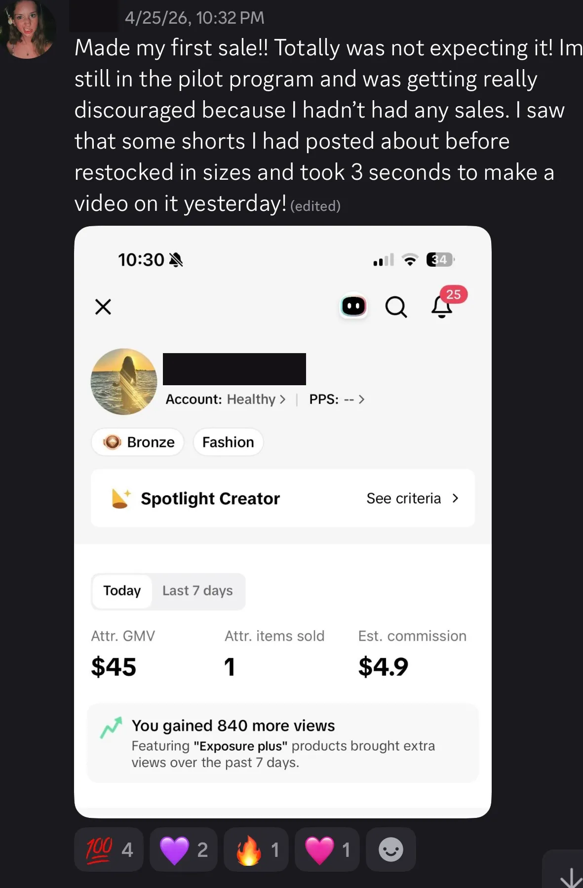 Client review screenshot