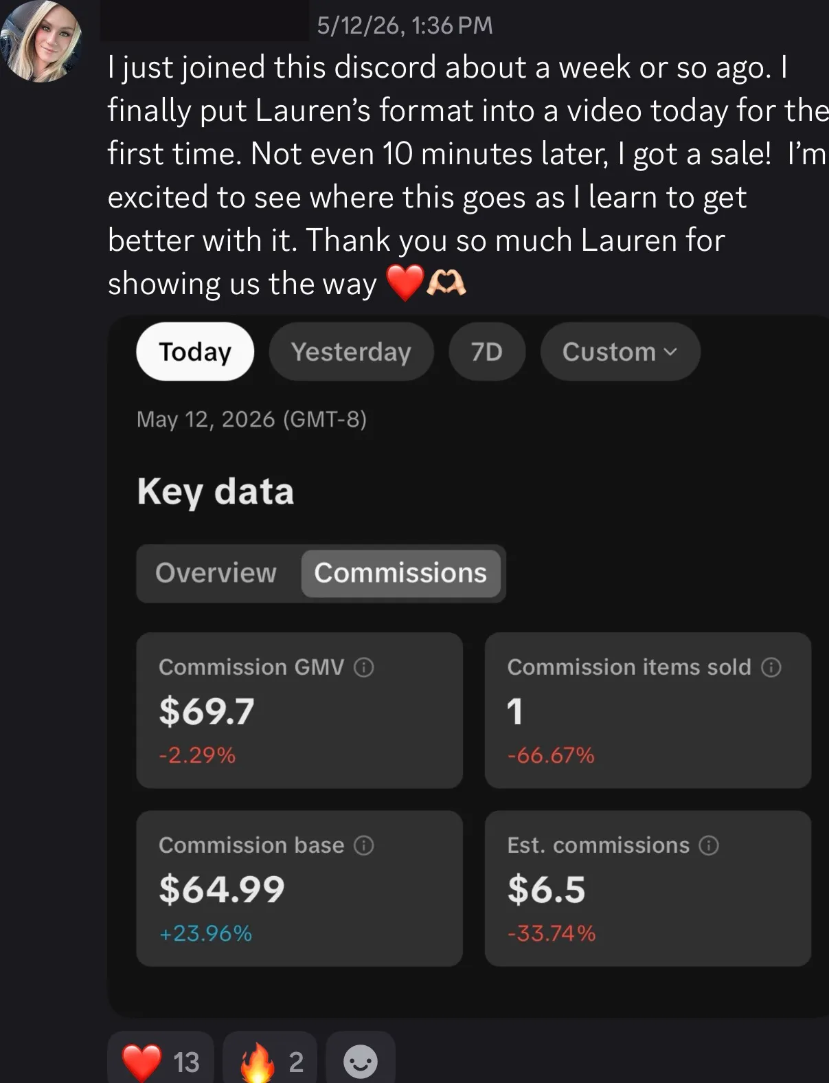 Client review screenshot