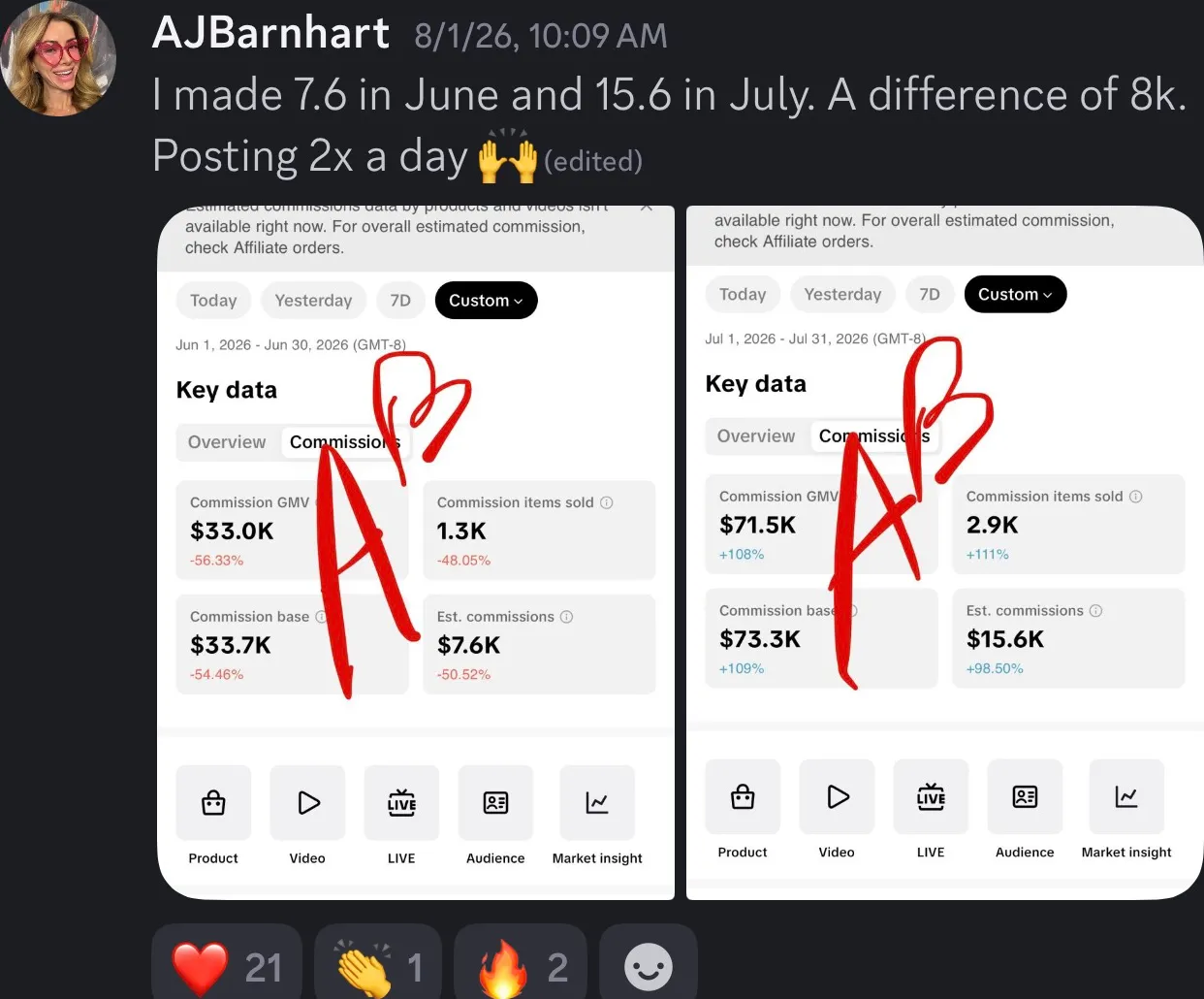 Client review screenshot