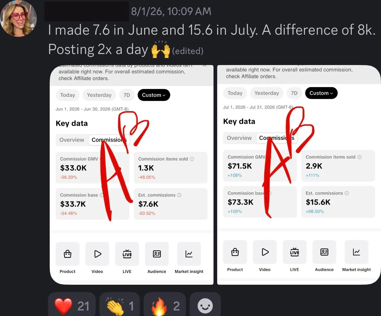 Client review screenshot