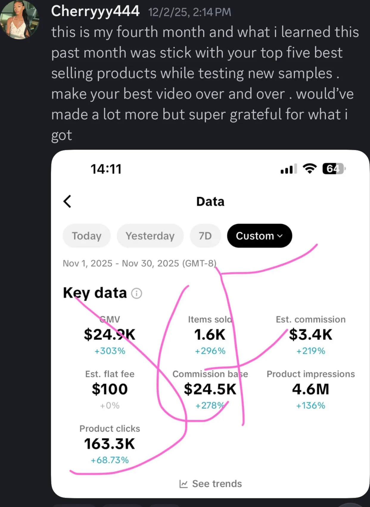 Client review screenshot