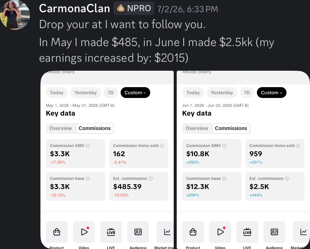 Client review screenshot