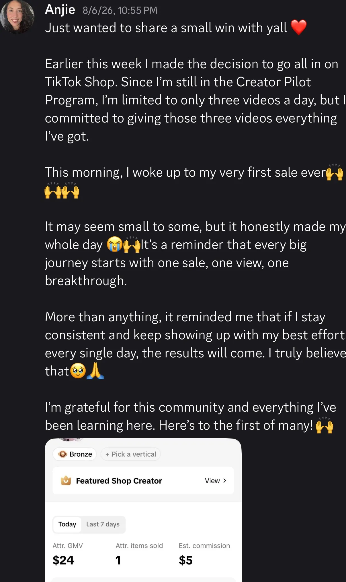 Client review screenshot
