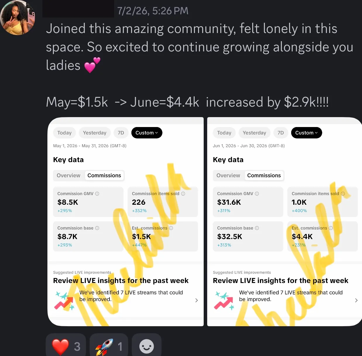 Client review screenshot
