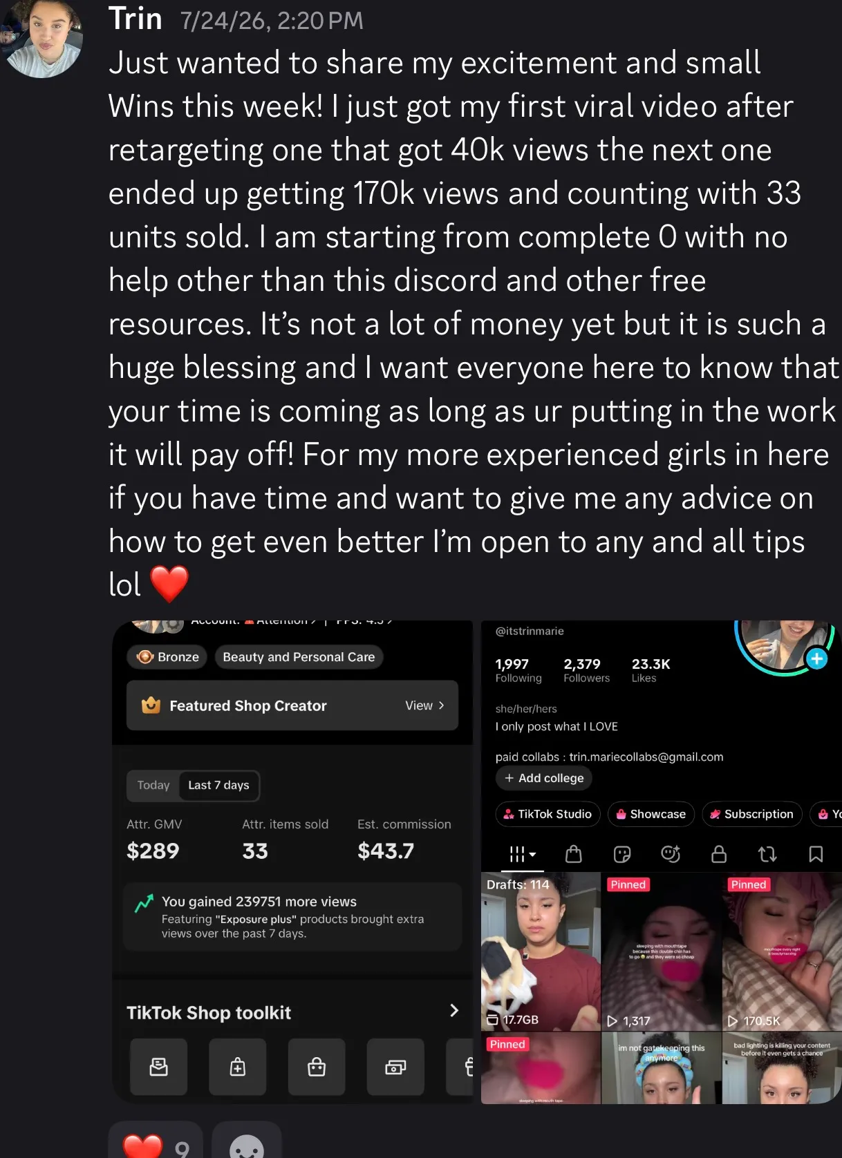 Client review screenshot