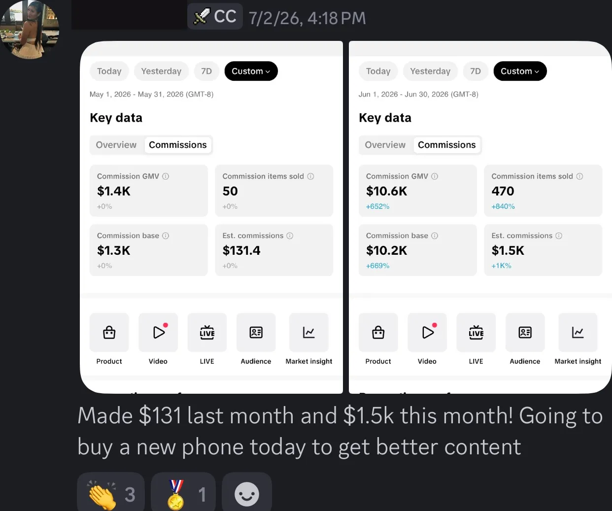 Client review screenshot