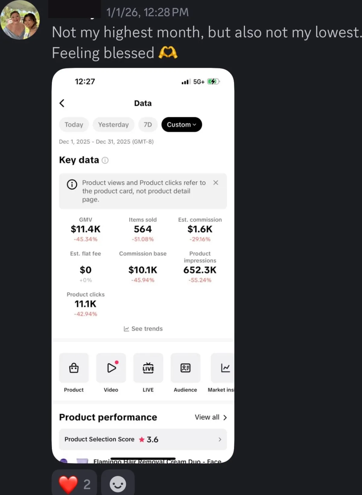 Client review screenshot