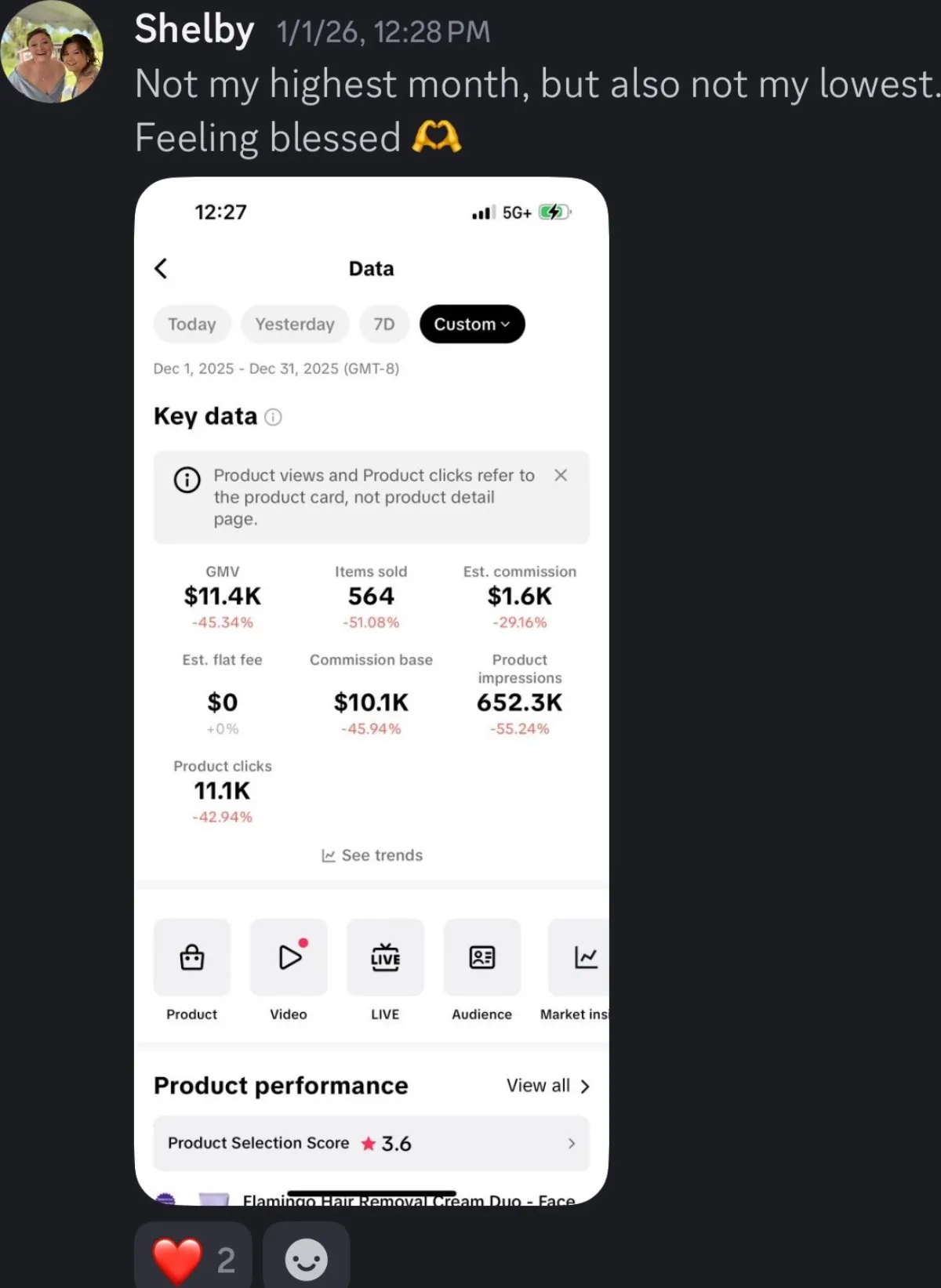 Client review screenshot