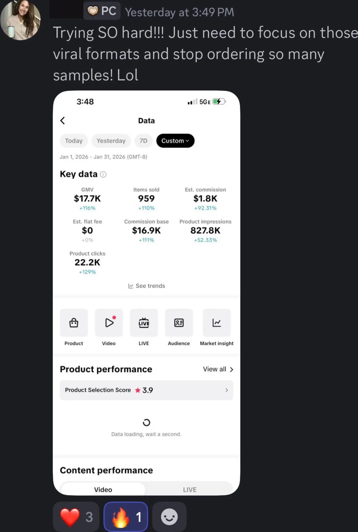 Client review screenshot