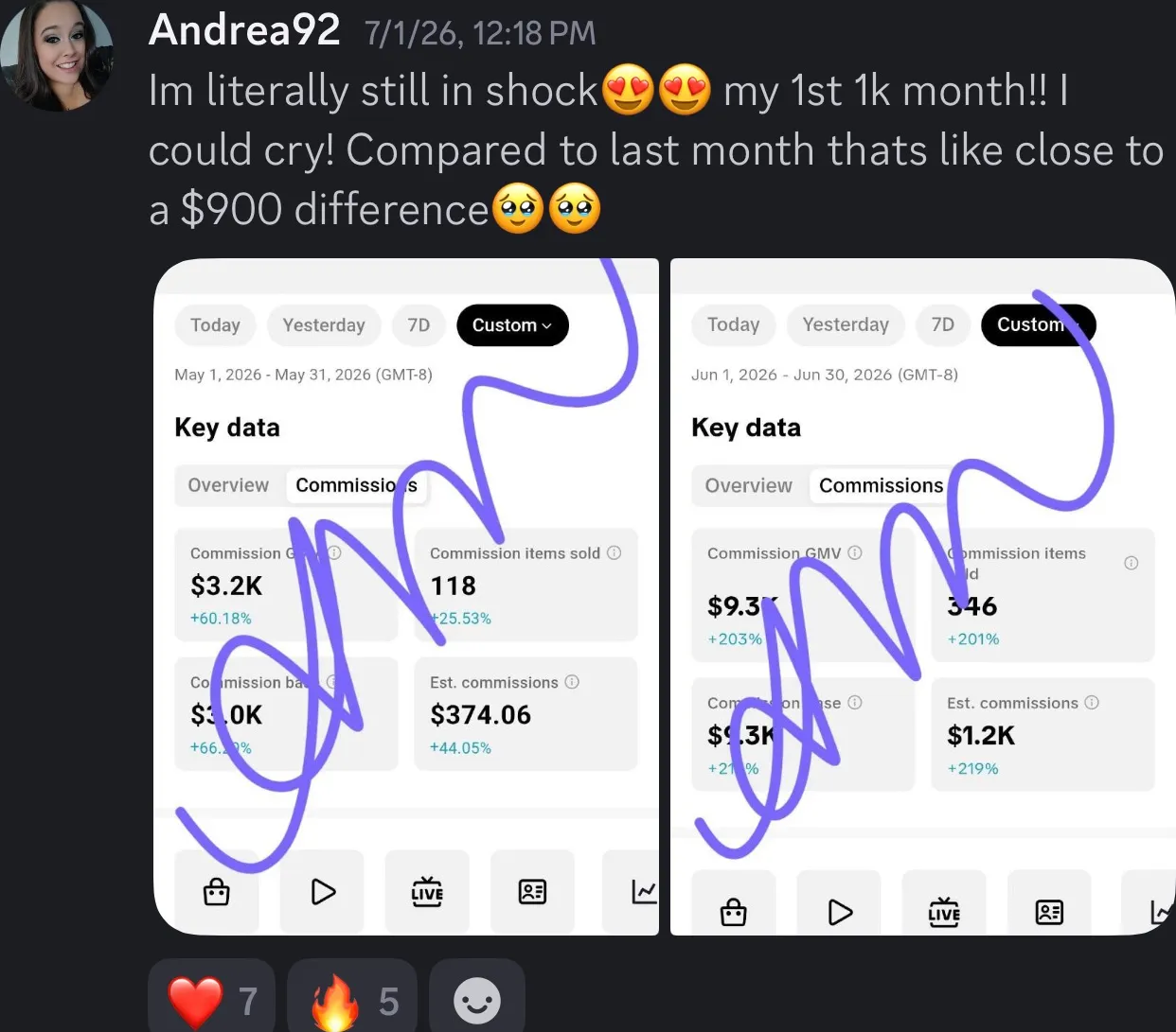 Client review screenshot