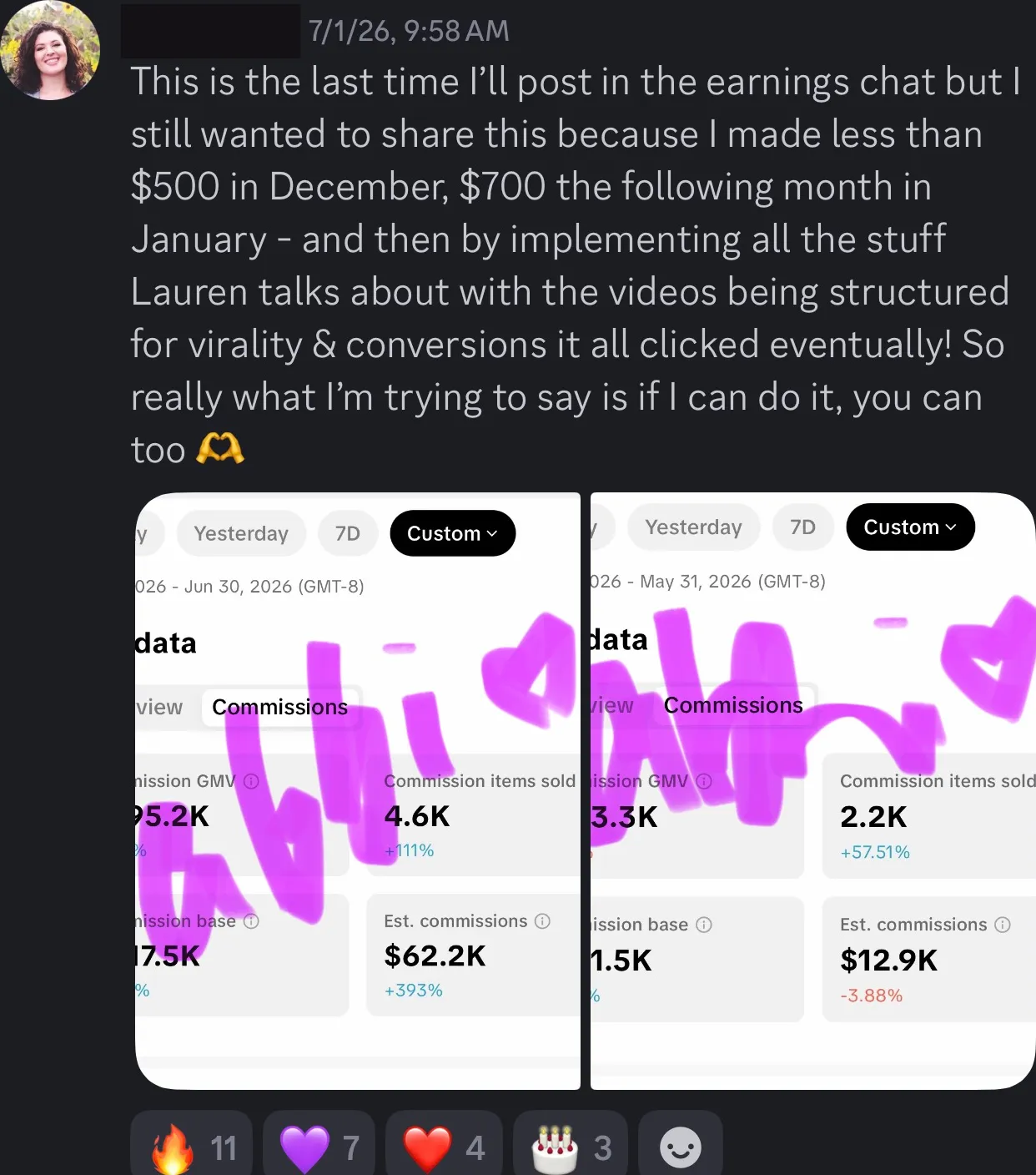 Client review screenshot