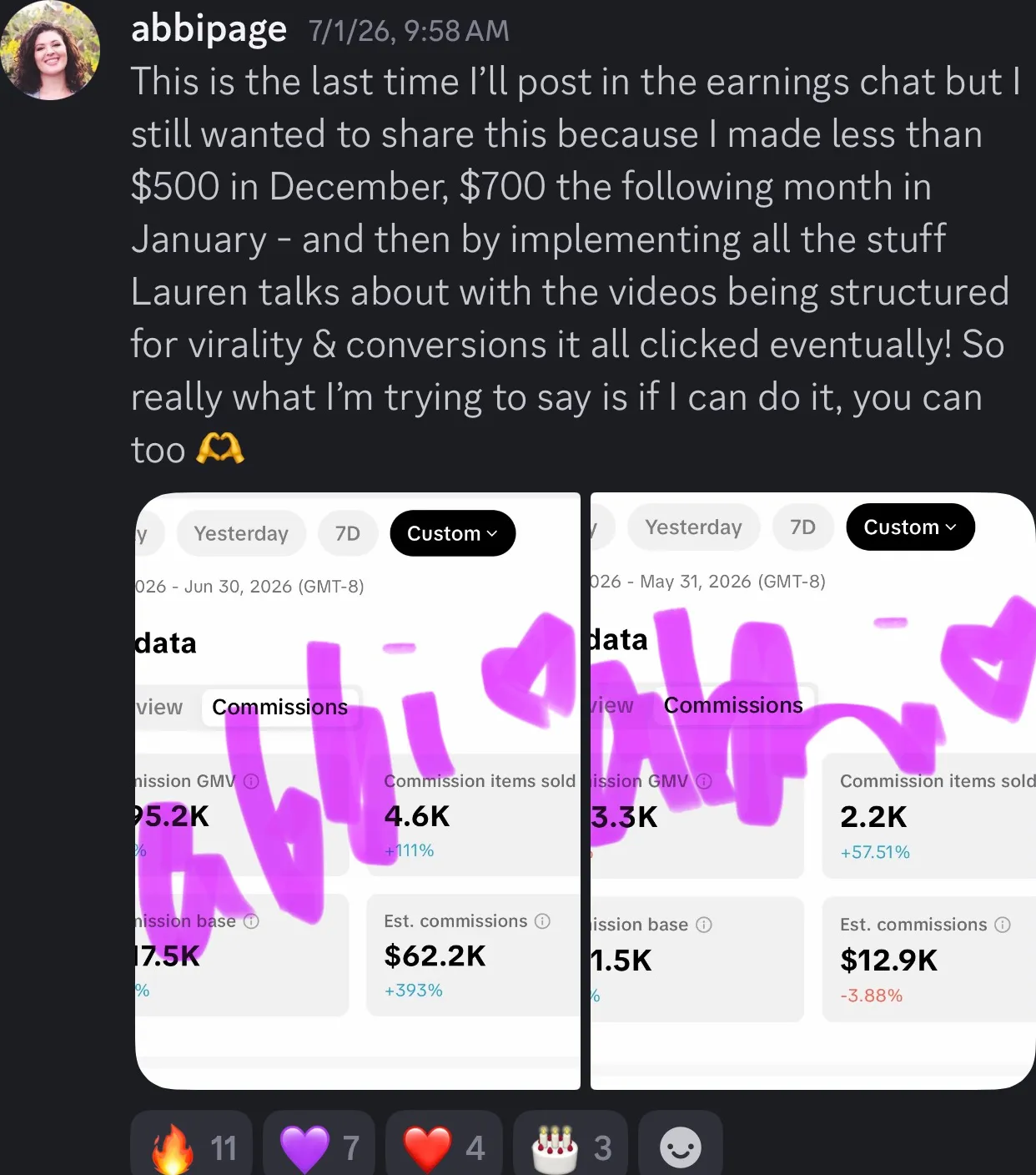 Client review screenshot