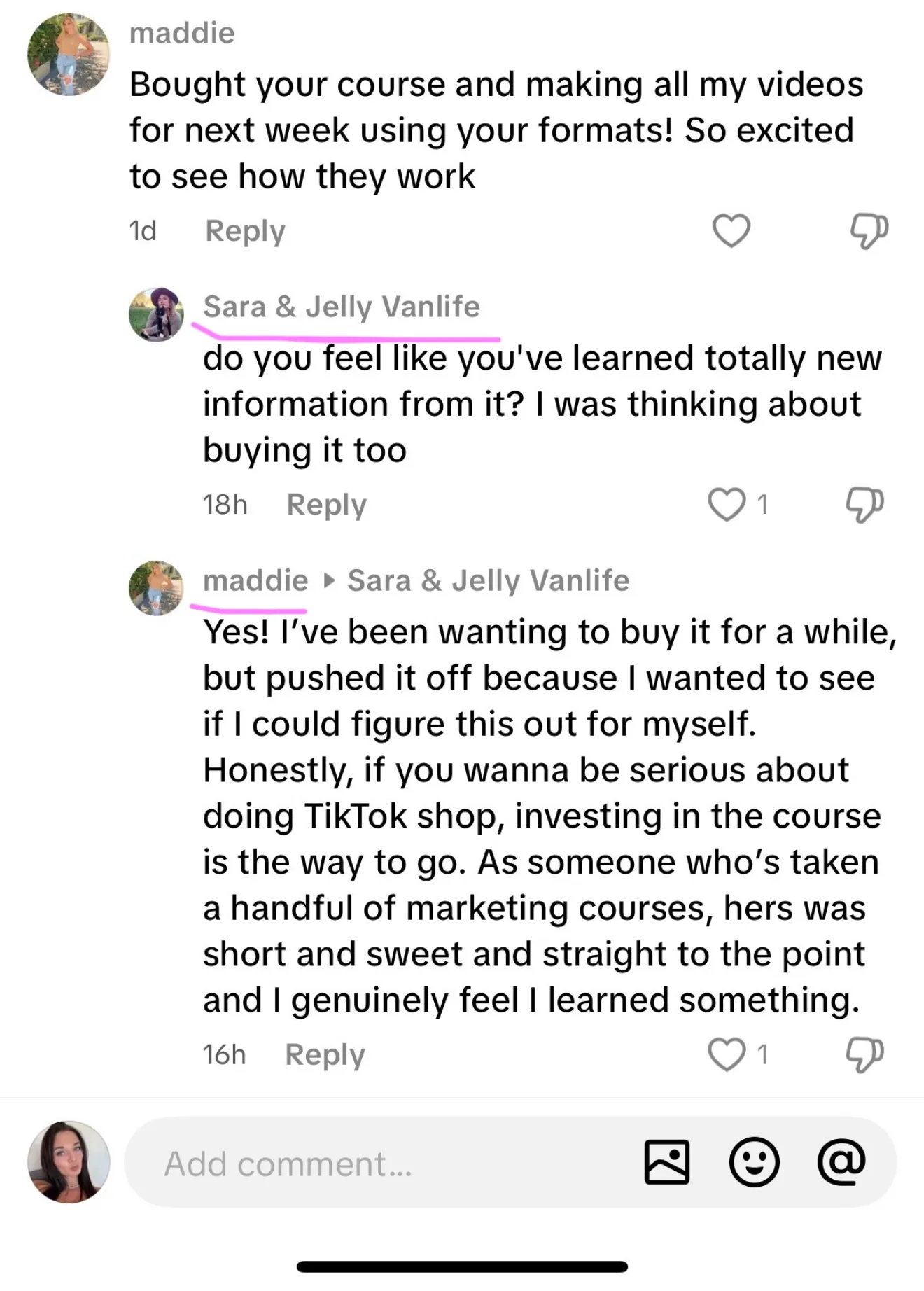 Client review screenshot
