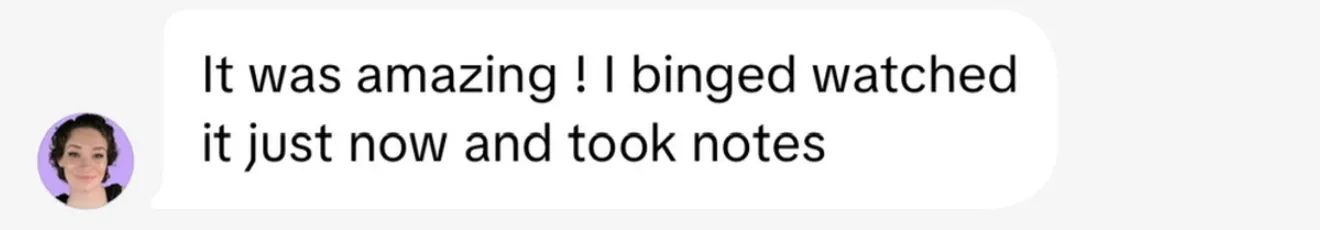 Client review screenshot