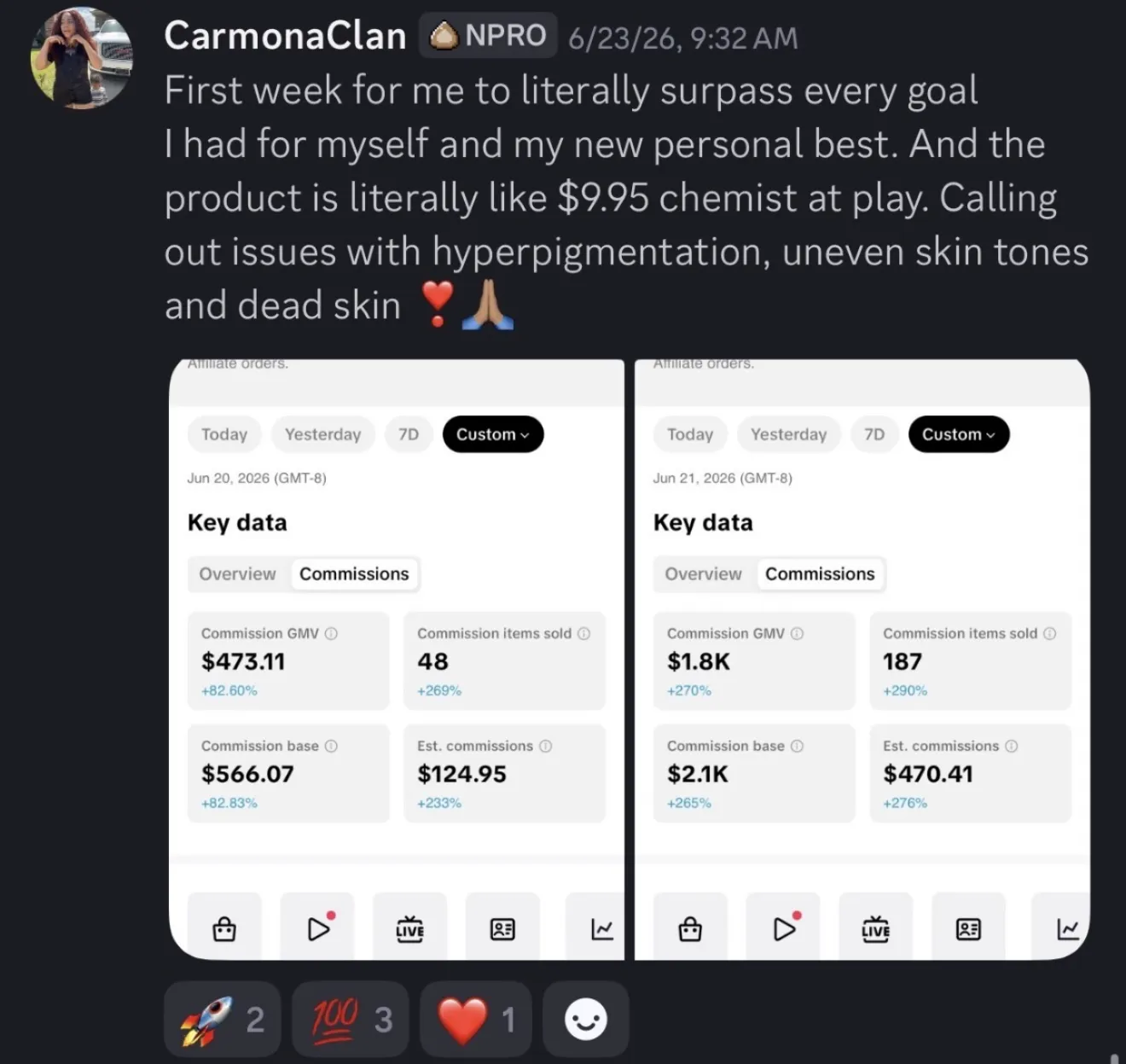 Client review screenshot