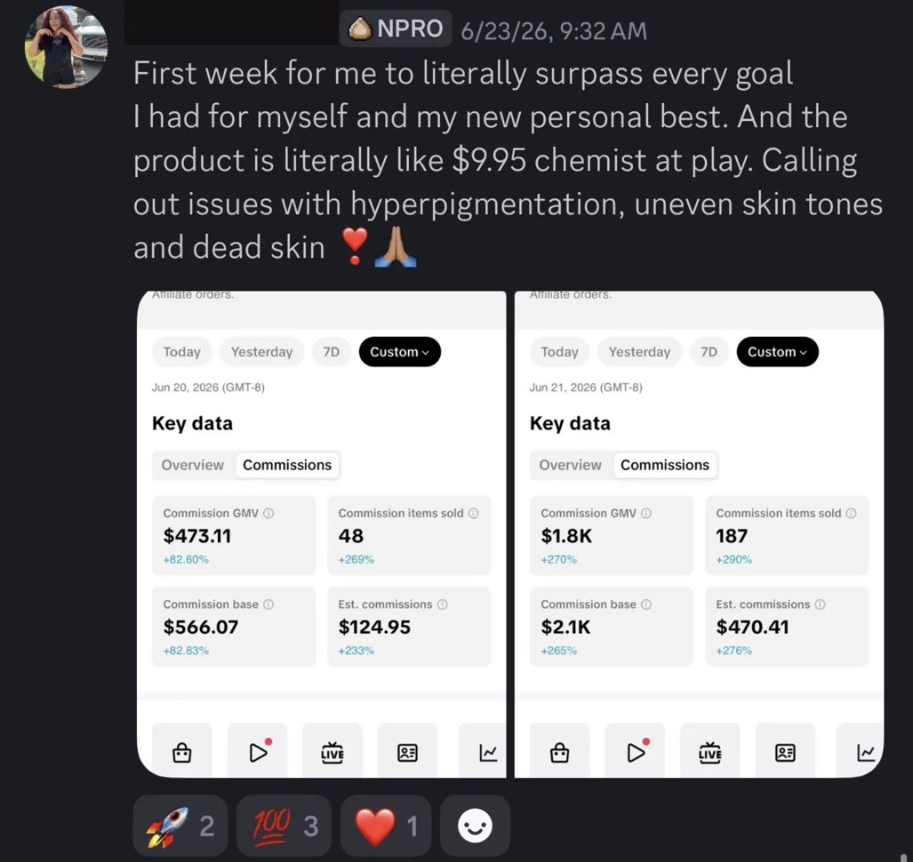 Client review screenshot