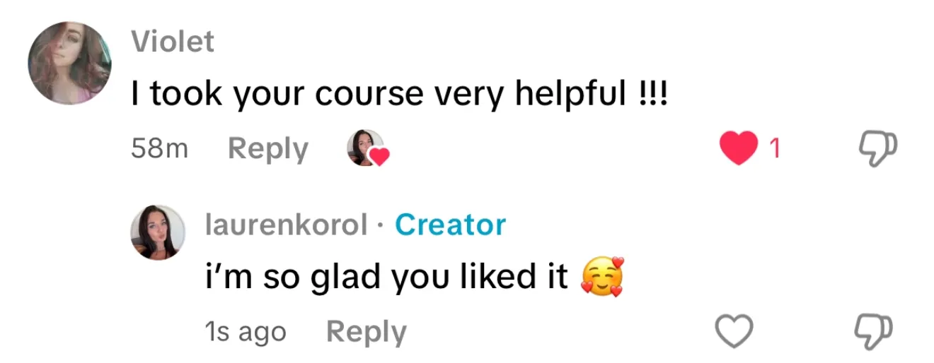 Client review screenshot