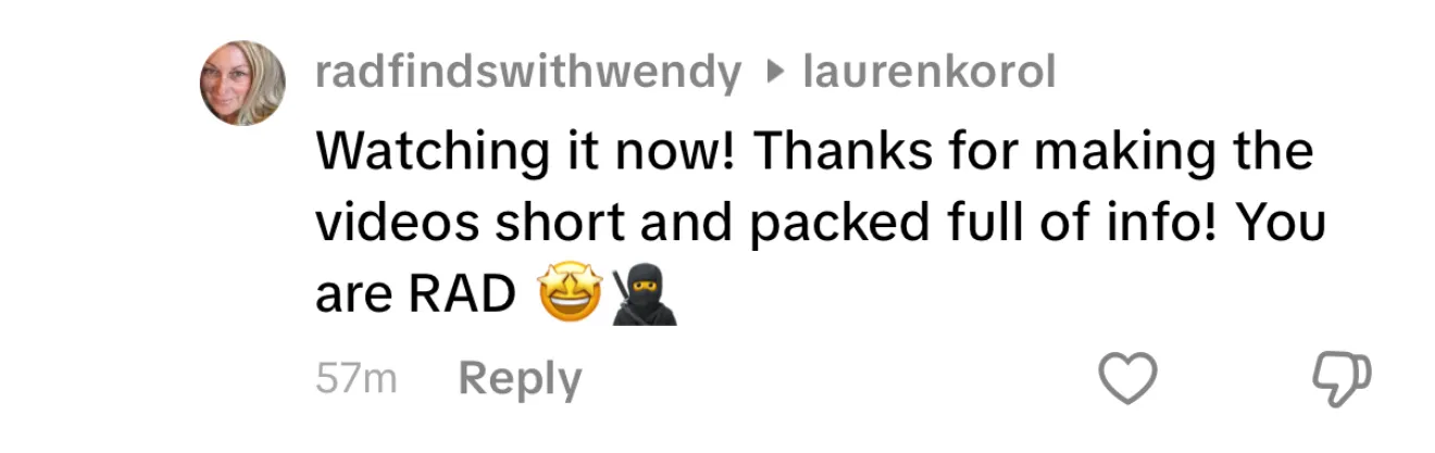 Client review screenshot