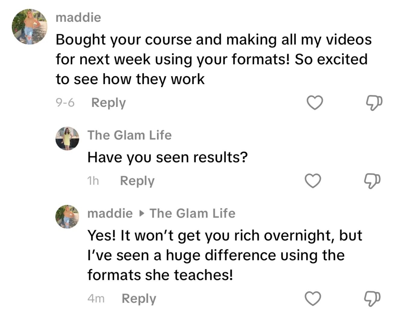 Client review screenshot