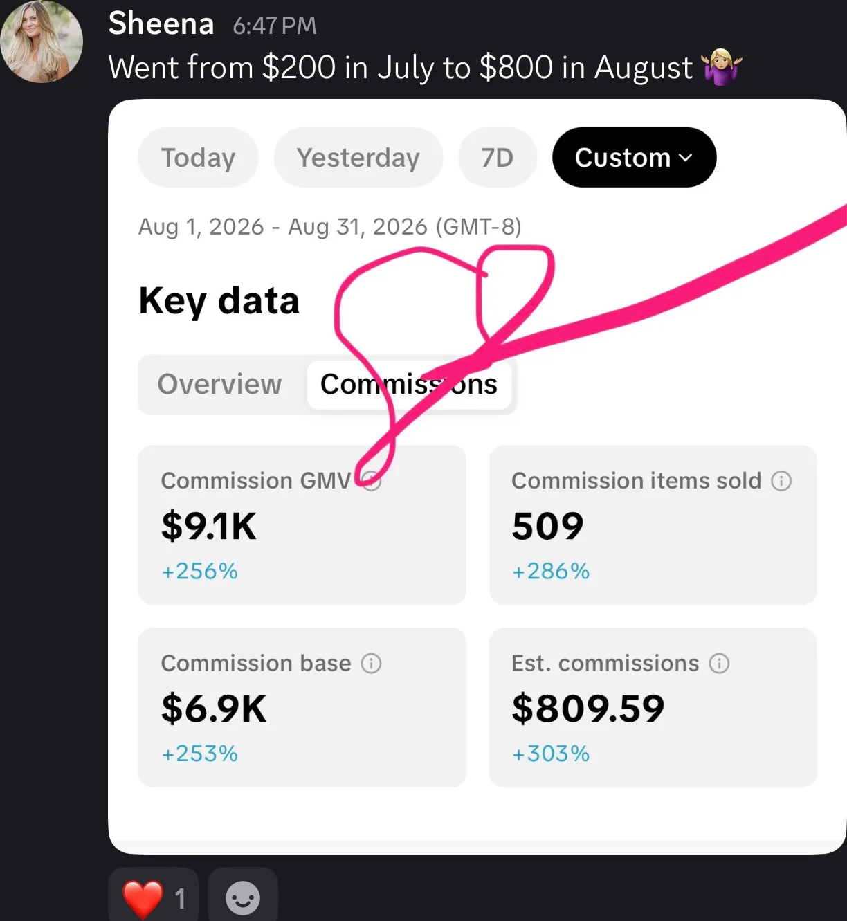 Client review screenshot