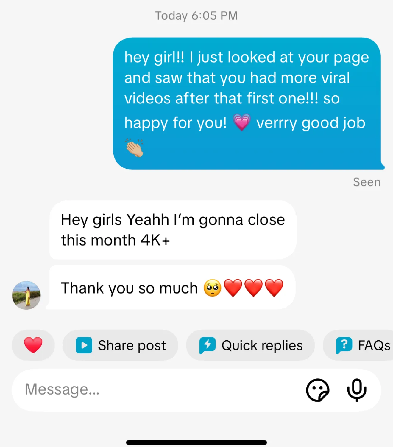 Client review screenshot