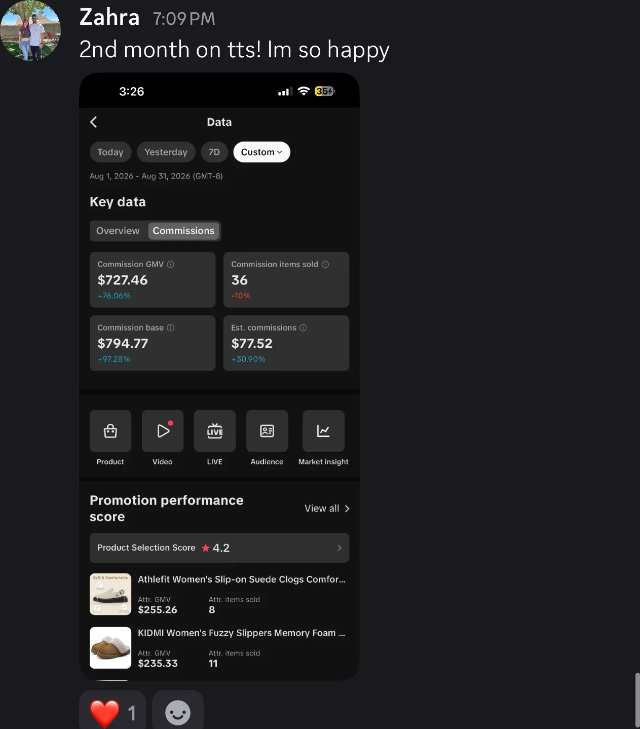 Client review screenshot
