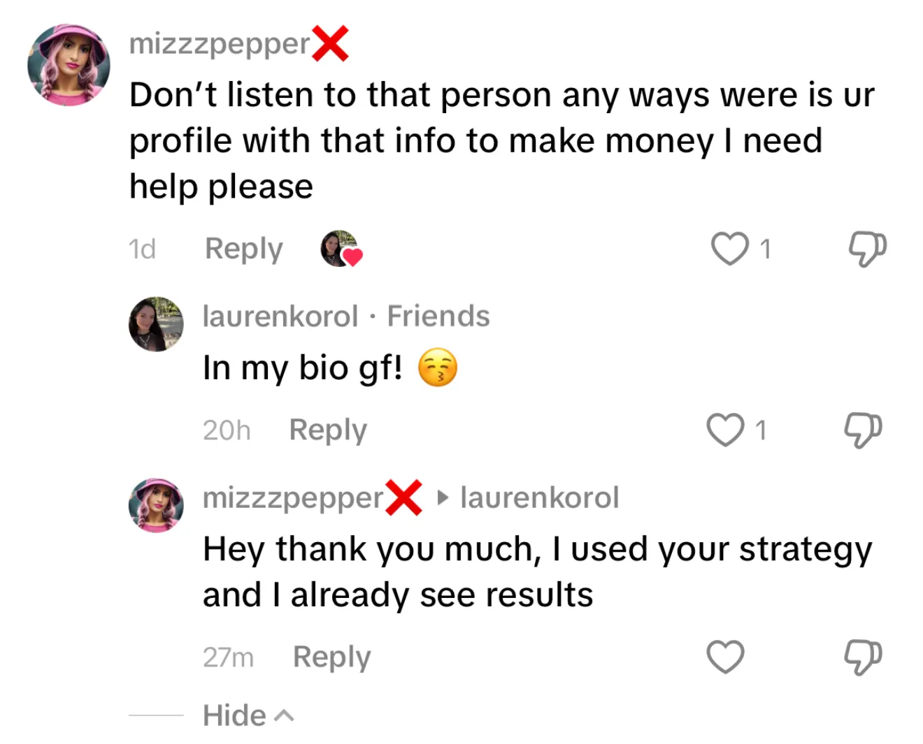 Client review screenshot