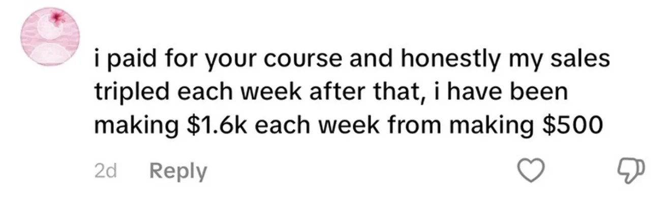 Client review screenshot