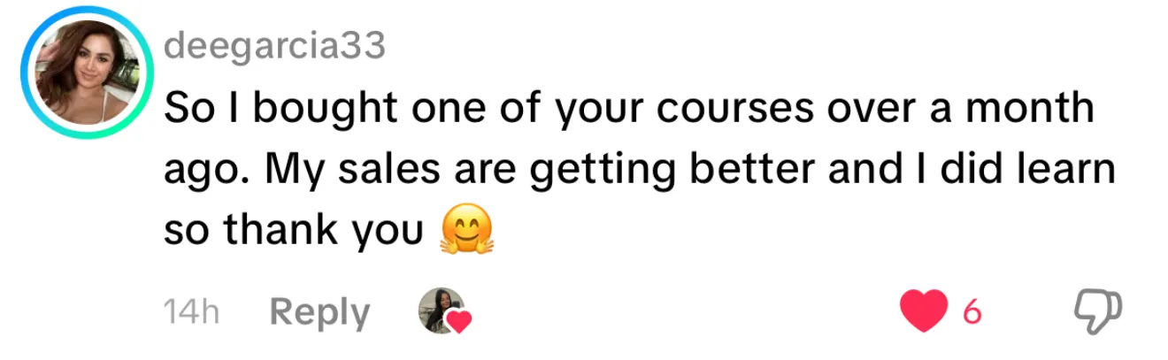 Client review screenshot
