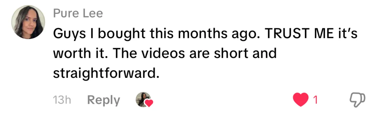 Client review screenshot