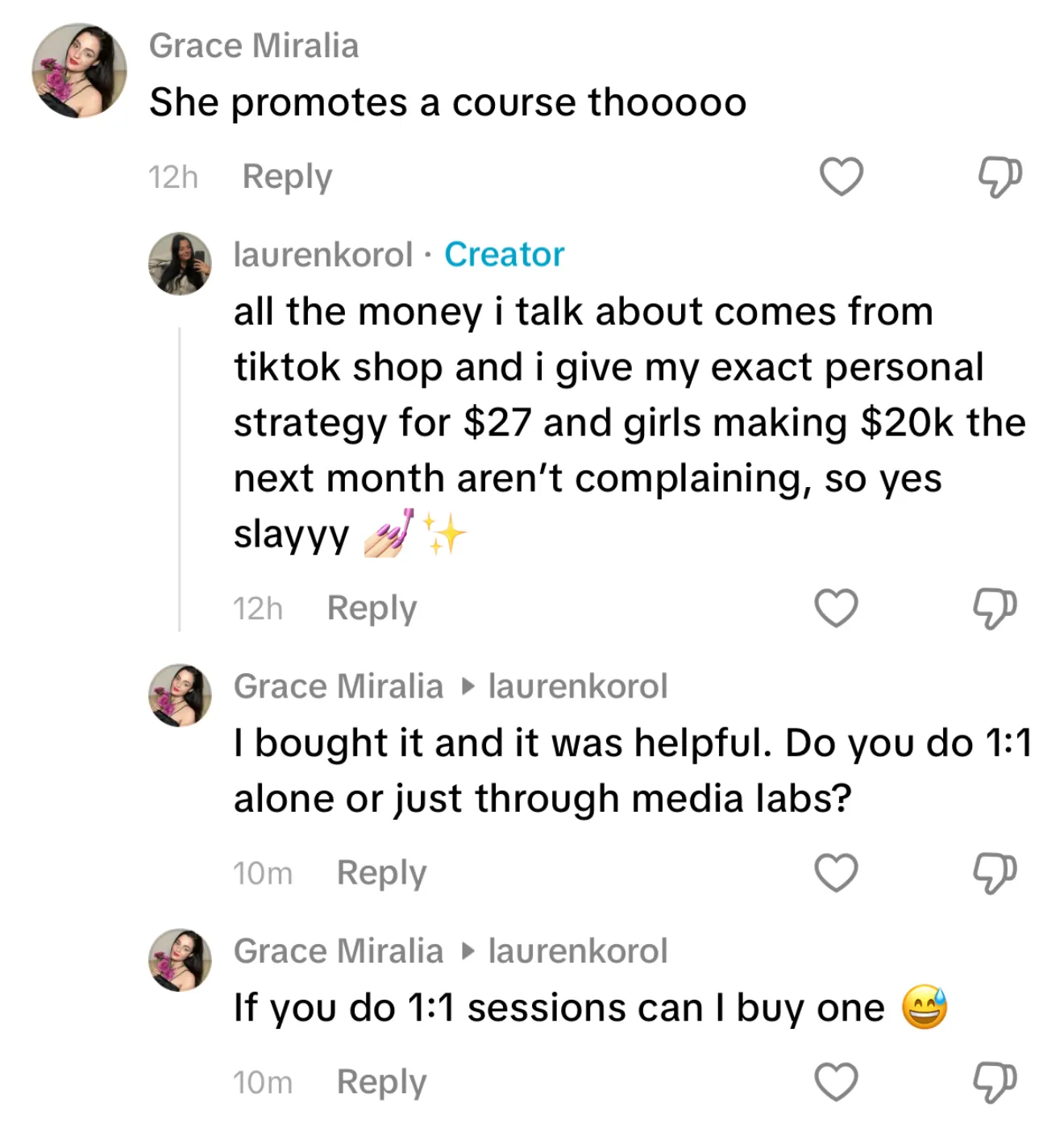 Client review screenshot