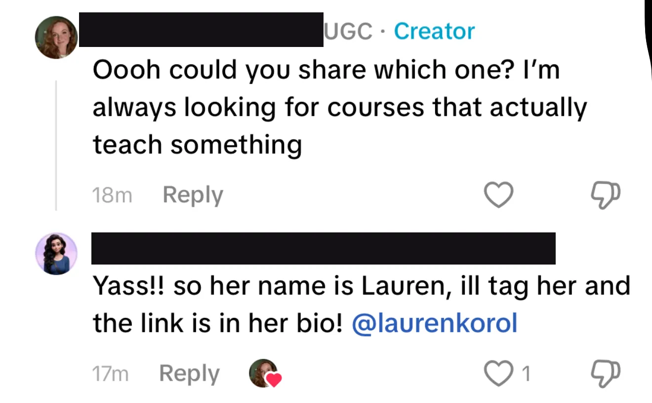Client review screenshot