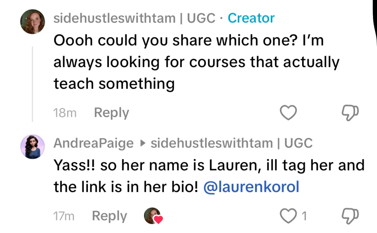 Client review screenshot