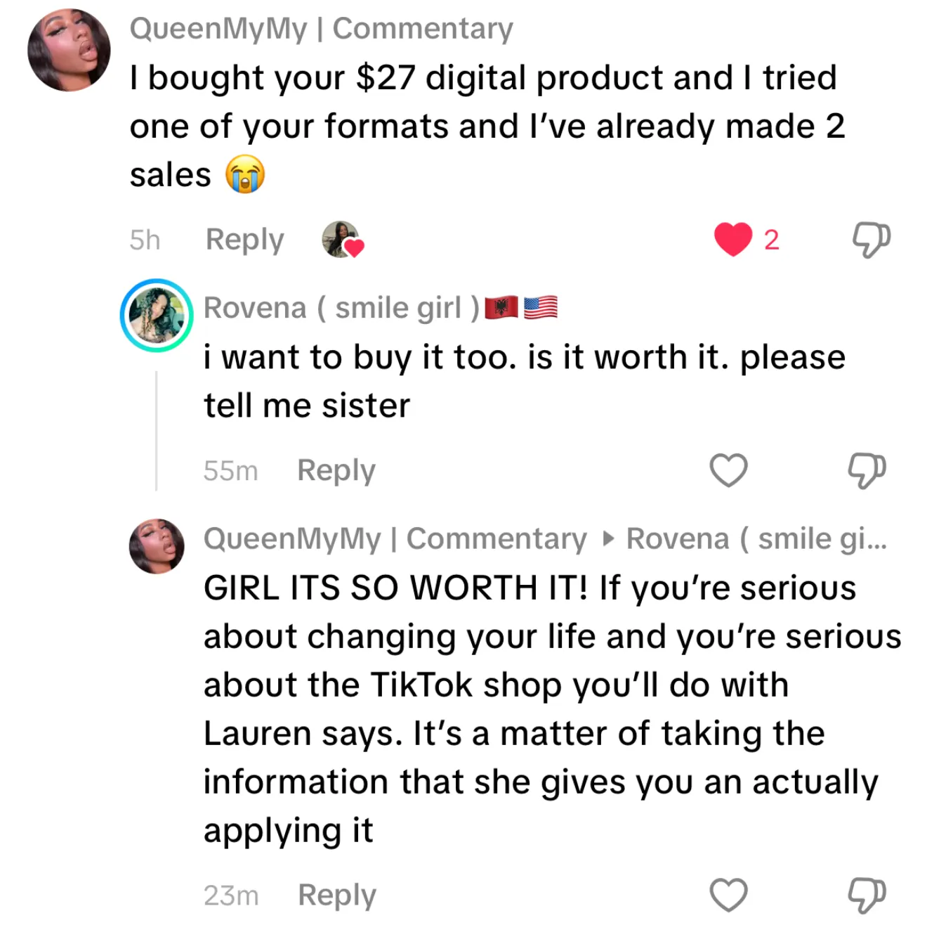Client review screenshot
