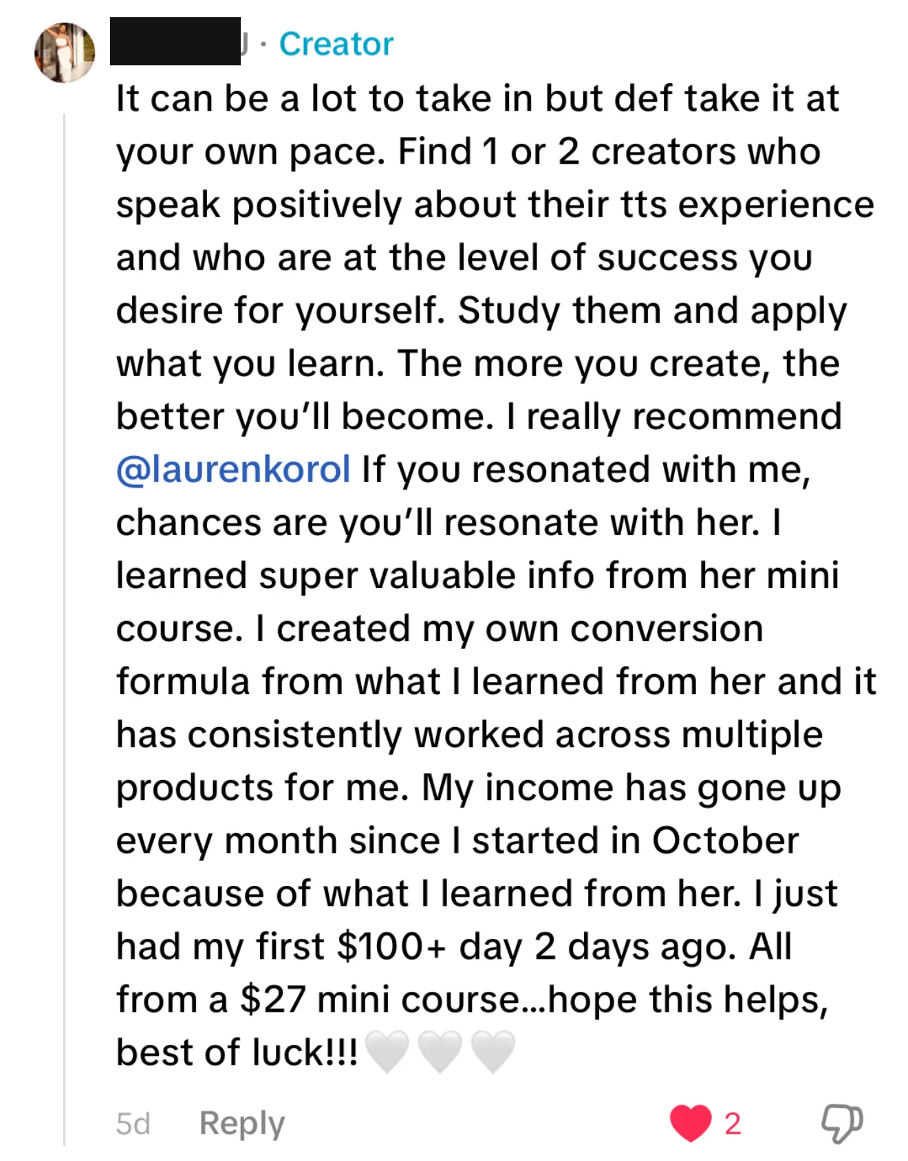 Client review screenshot