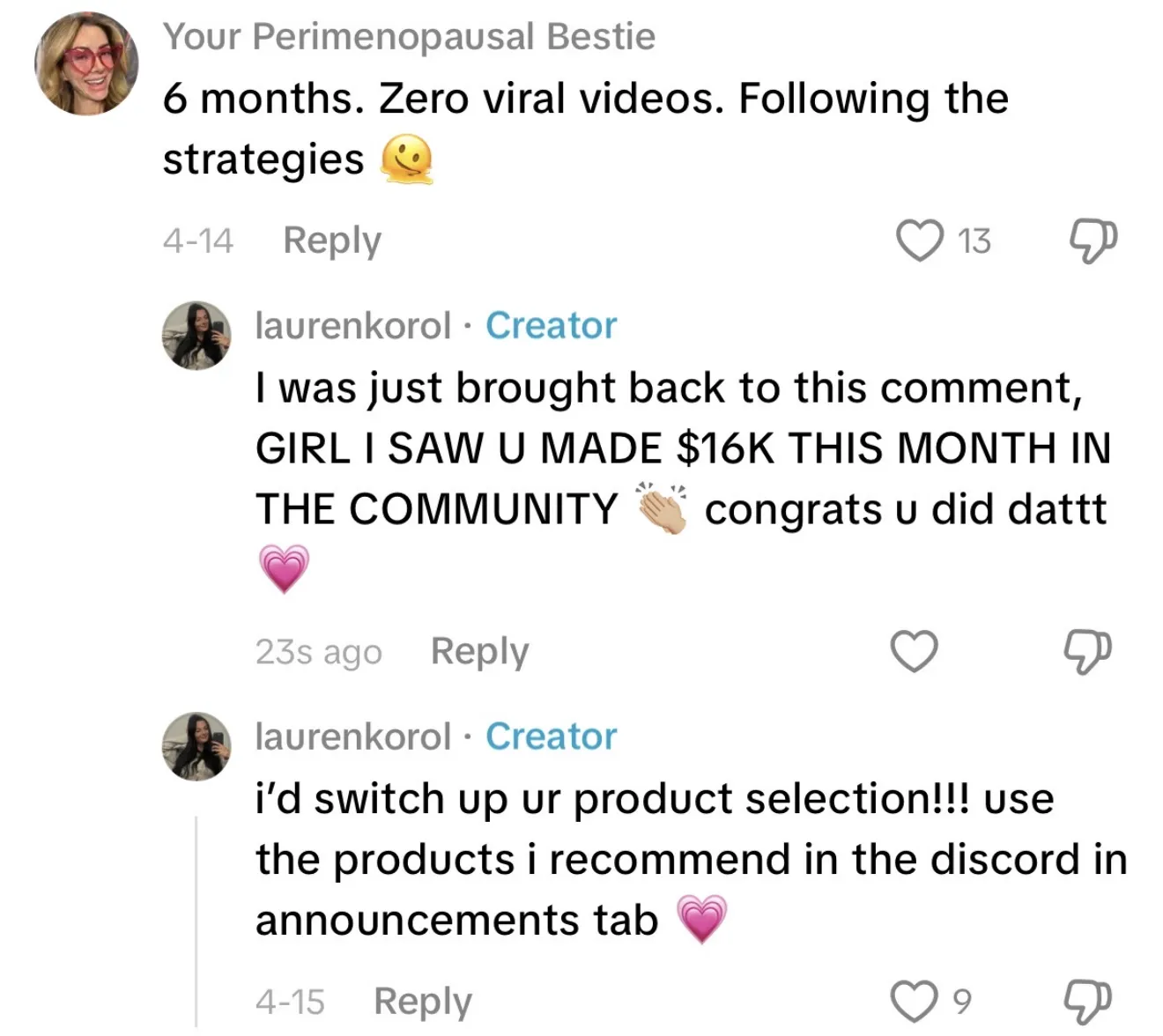 Client review screenshot