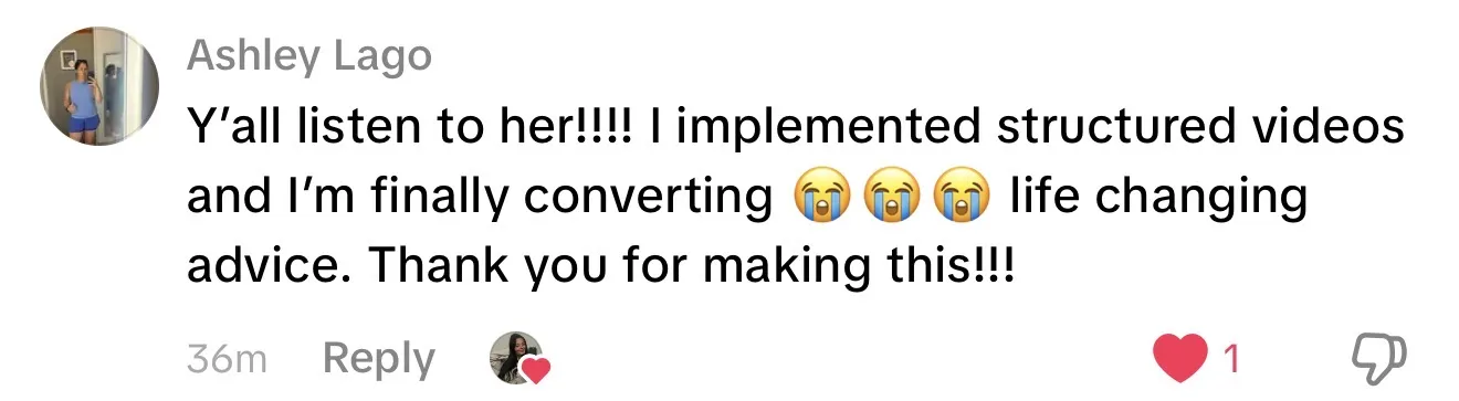 Client review screenshot