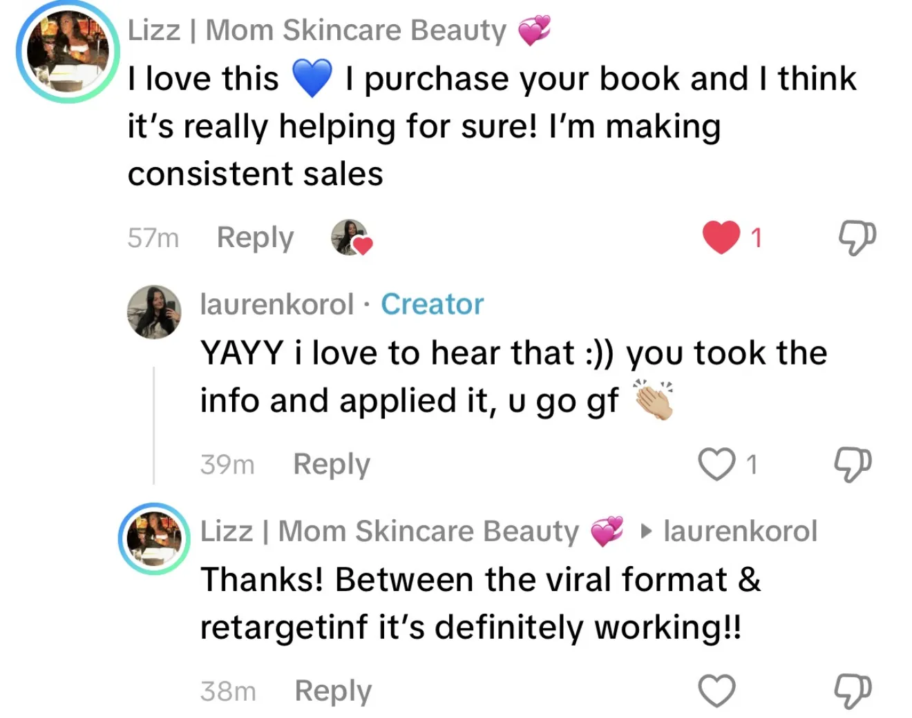 Client review screenshot