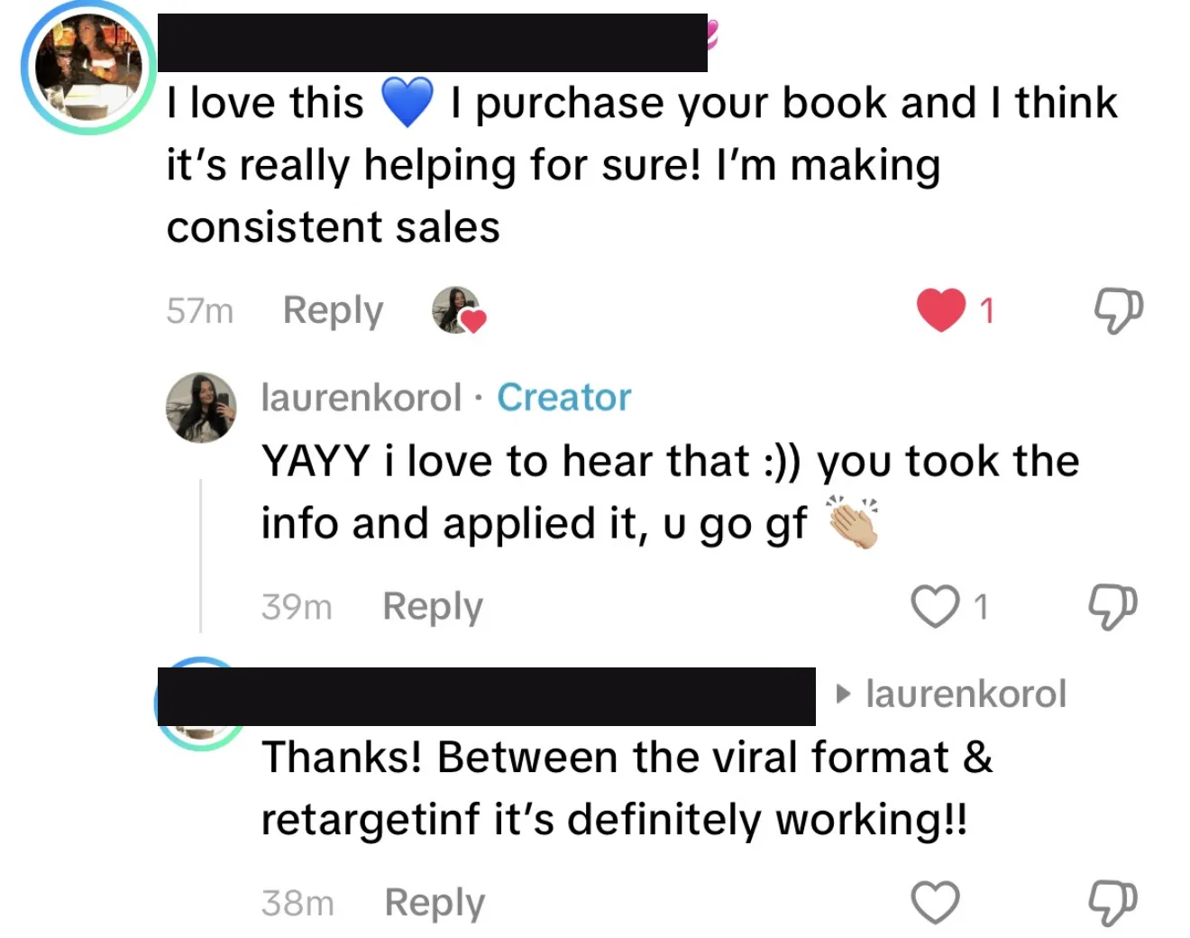 Client review screenshot