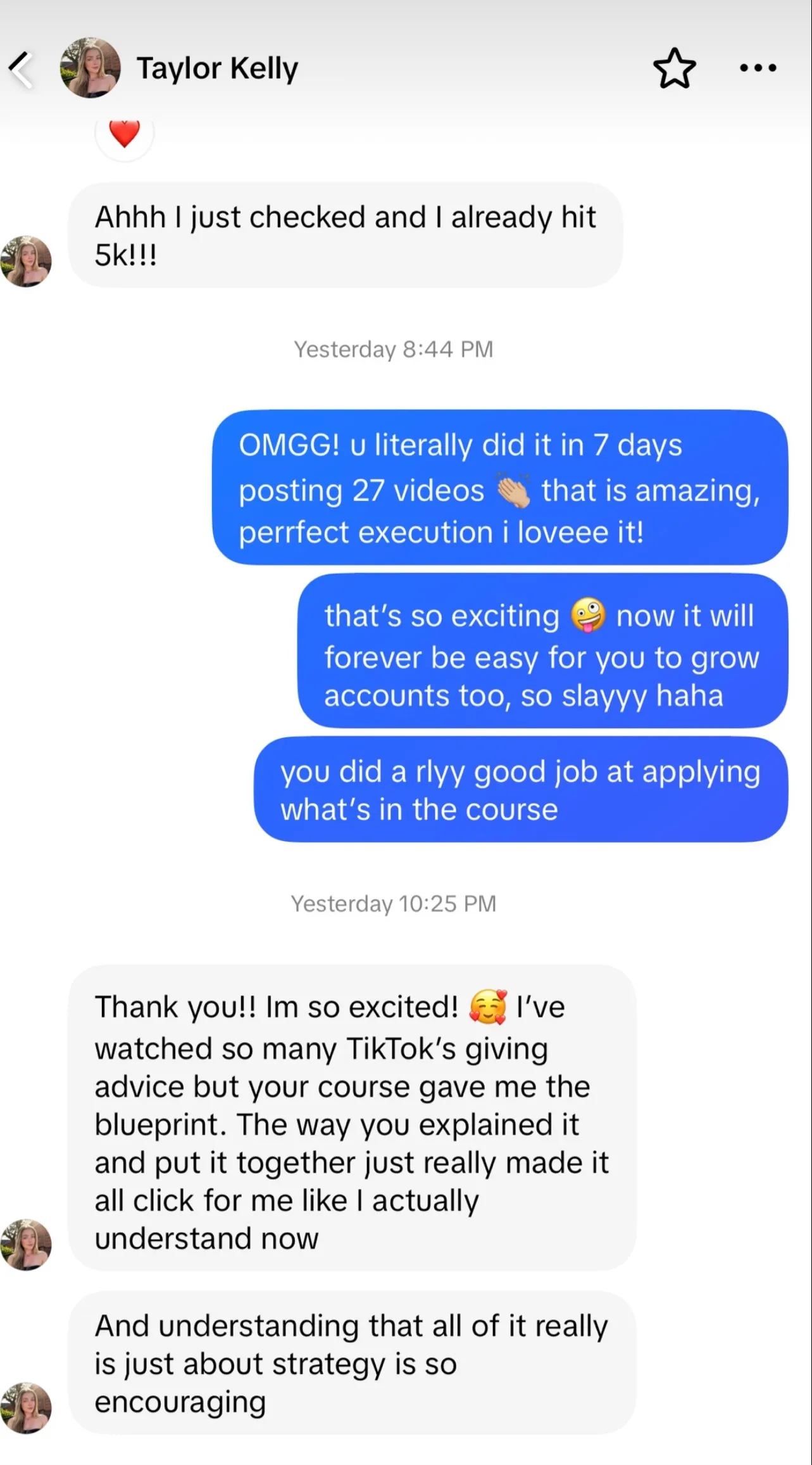 Client review screenshot