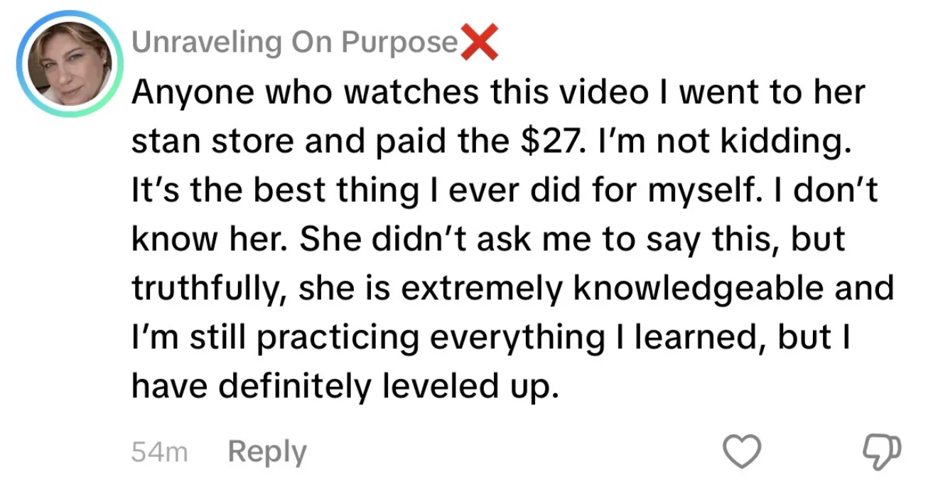 Client review screenshot
