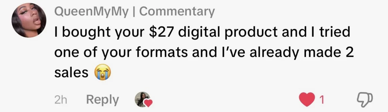 Client review screenshot