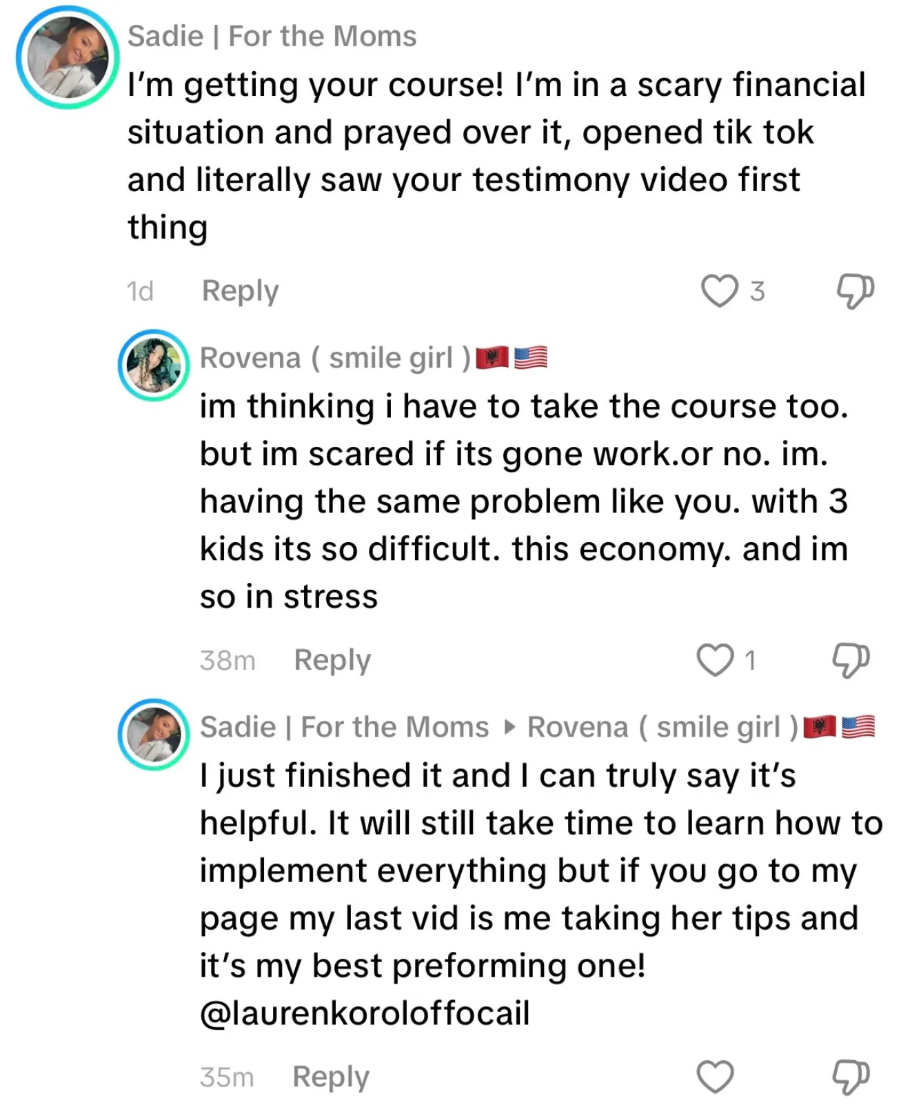 Client review screenshot