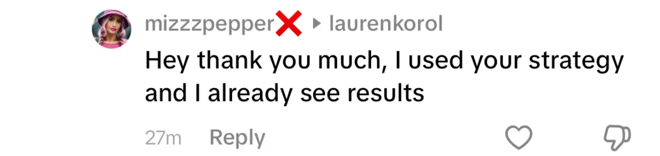 Client review screenshot