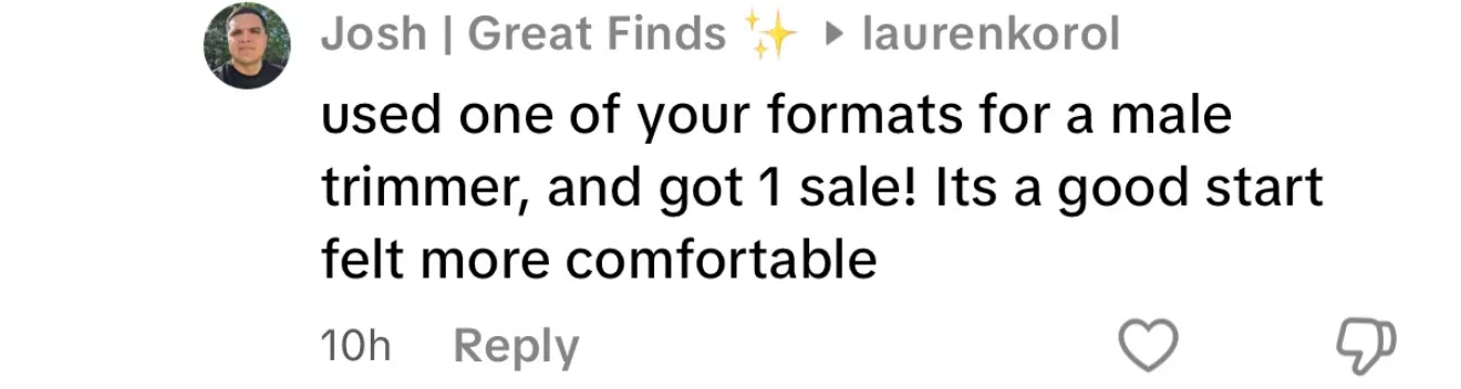 Client review screenshot
