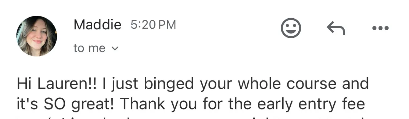 Client review screenshot